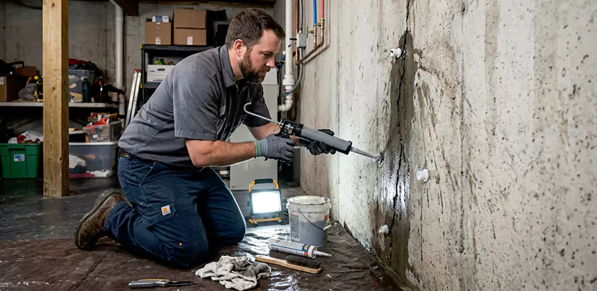 Basement Leak Repair From Inside in Lehi